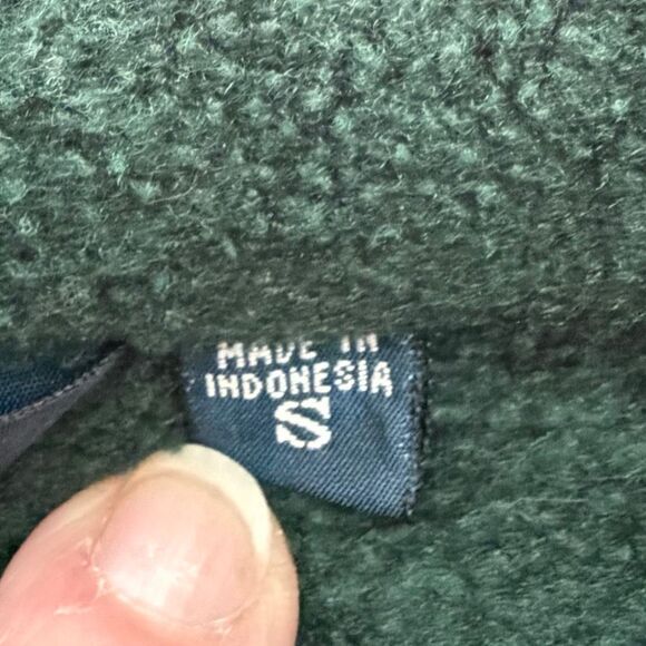 Vintage 90s Polo Ralph Lauren Polartec Teddy Fleece Jacket Hunter Green Full Zip - Picture 7 of 9